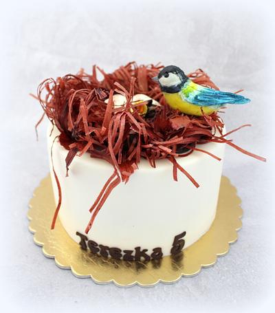 bird and nest with eggs - Cake by Lucie Milbachová
