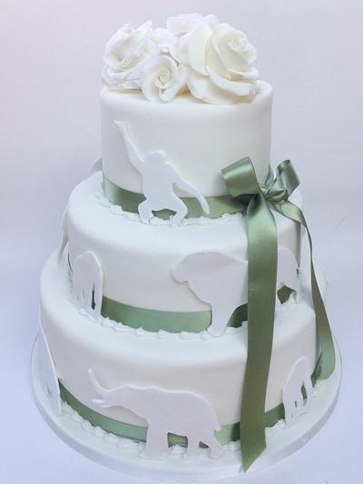 Zoo Animal Wedding Cake - Cake by Claire Lawrence