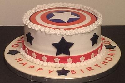 Captain America Shield Birthday Cake - Cake by Eicie Does It Custom Cakes