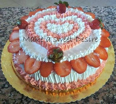 Cream and strawberries - Cake by Laura Russo
