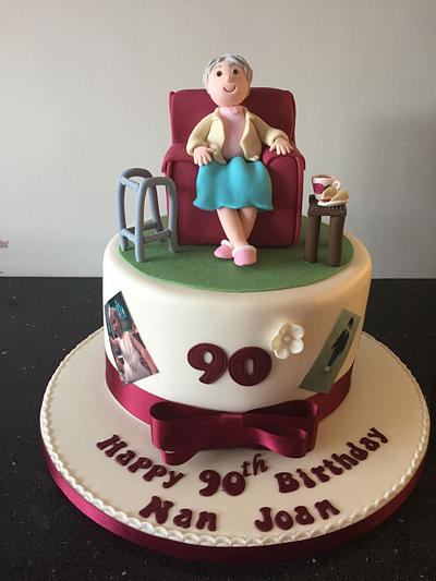 90th birthday cake  - Cake by Donnajanecakes 
