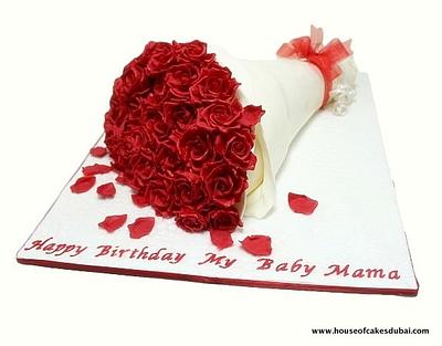 Roses bouquet cake - Cake by The House of Cakes Dubai