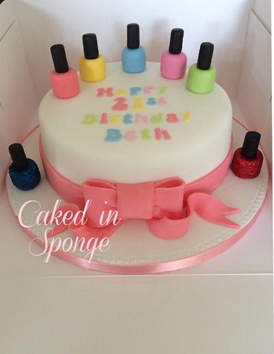 Sweet & simple nail varnish cake - Cake by Caked in Sponge