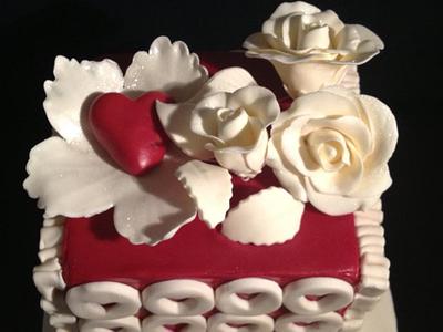 Hearts & Roses - Cake by lafeedesgatos