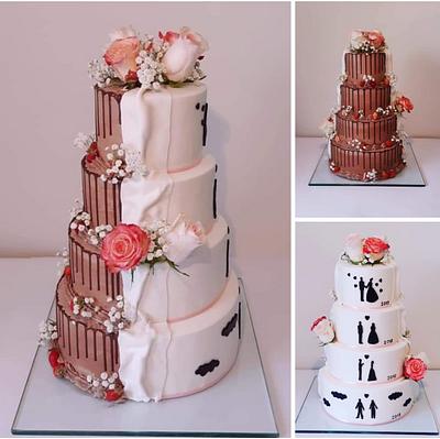 Wedding cake with two faces - Cake by Zerina