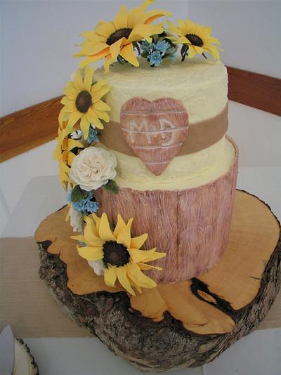 Sunflower Wedding Cake - Cake by Sweet Art Cakes