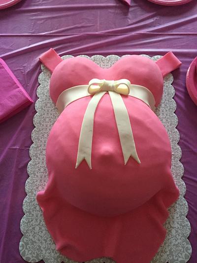 Baby bump cake  - Cake by Missybloop