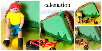 Mountain Biking Cake - Cake by Cakenation
