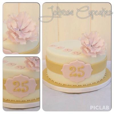 25th Year Work Anniversary - Cake by Jolirose Cake Shop