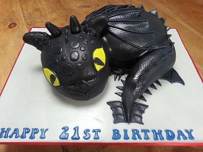 Toothless from How to Train your Dragon - Cake by Natalie's Cakes & Bakes