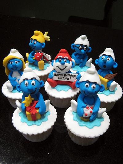 Smurf Cupcakes - Cake by Nicholas Ang