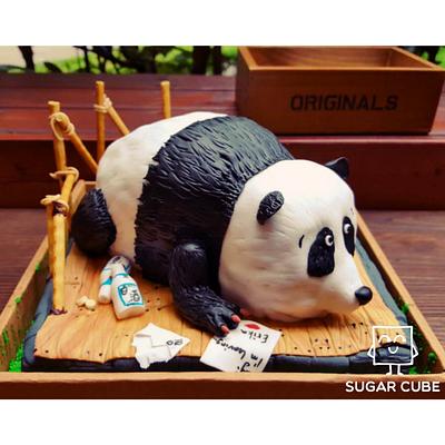 A grieving panda - Cake by George V @ Sugar Cube