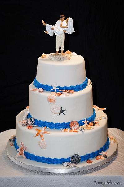 Beach Themed wedding cake - Cake by BunnyBakes