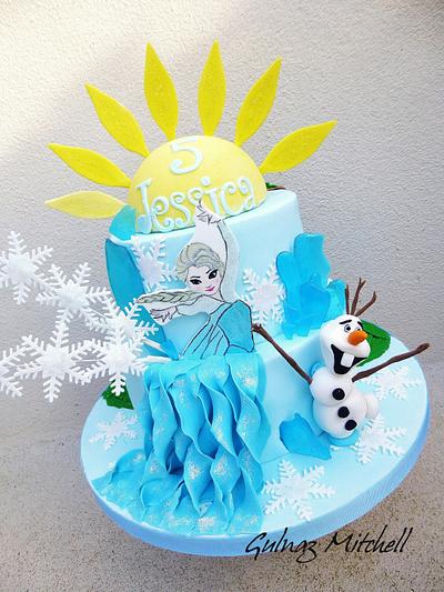 Frozen and Dinosaur cake - Cake by Gulnaz Mitchell