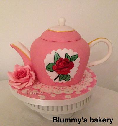 Hand Painted Teapot - Cake by blummysbakery