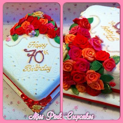 70th birthday cake  - Cake by Rachel Bosley 