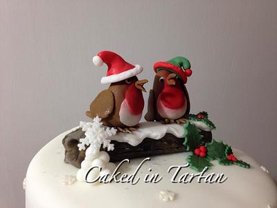 Christmas robins  - Cake by Liz