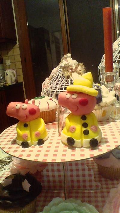 Peppa and George Firefighters toppers - Cake by eve and butter