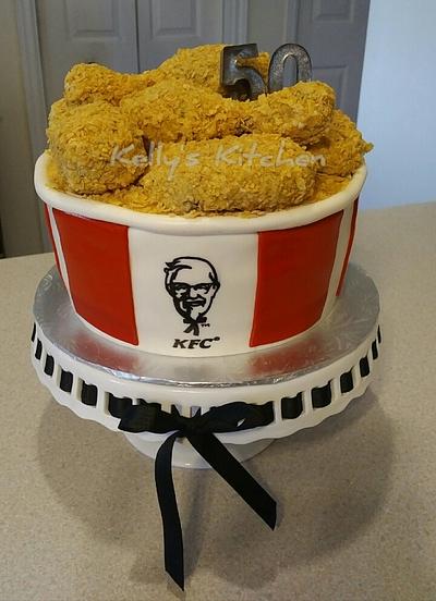 KFC bucket of chicken cake - Cake by Kelly Stevens