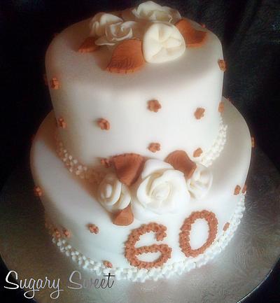 60th Birthday - Cake by Sugary Sweet