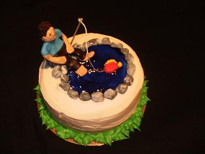 Fishing man - Cake by Rosemarie Gosselin