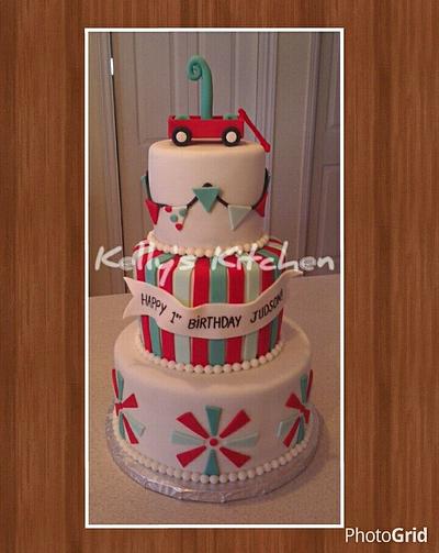 1st birthday cake - Cake by Kelly Stevens