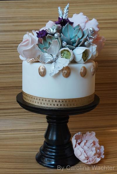 Flowers bouquet cake  - Cake by carolina Wachter