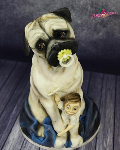  mops and boy - Cake by crazycakes