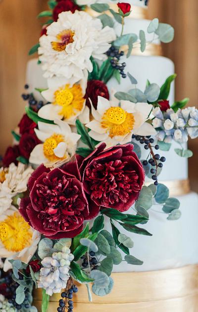 Chinese Sugar Flower Wedding Cake - Cake by Alex Narramore (The Mischief Maker)