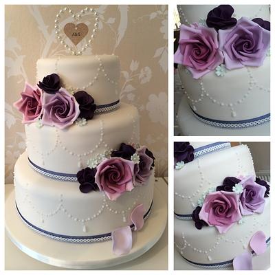 Purple, pinks and piping romance - Cake by Mrs BouCake