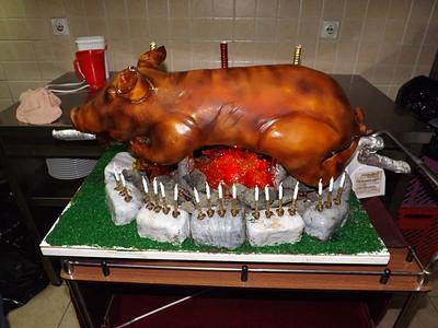 Pig Roast - Cake by Katarina