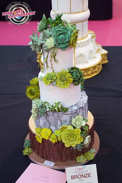 Cake international London 2017 succulent wedding cake - Cake by Artym 