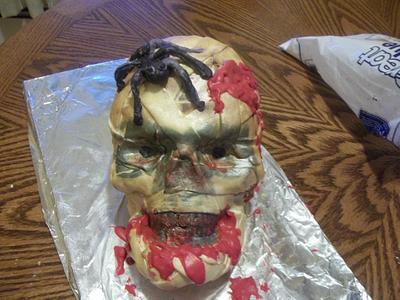Halloween Skull cake  - Cake by Laura 