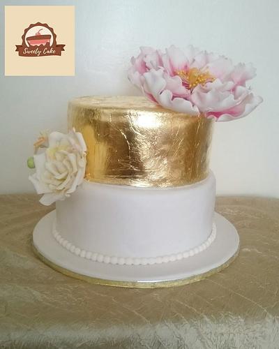 white and gold - Cake by Sweety Cake