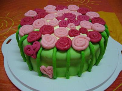 floral cake - Cake by PinkCakE