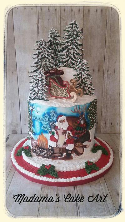 Christmas Spirit - Cake by Madama's Cake Art