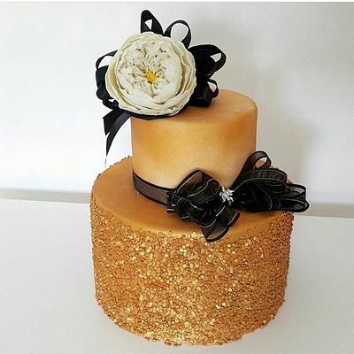Gold and black - Cake by Sabrina Adamo 