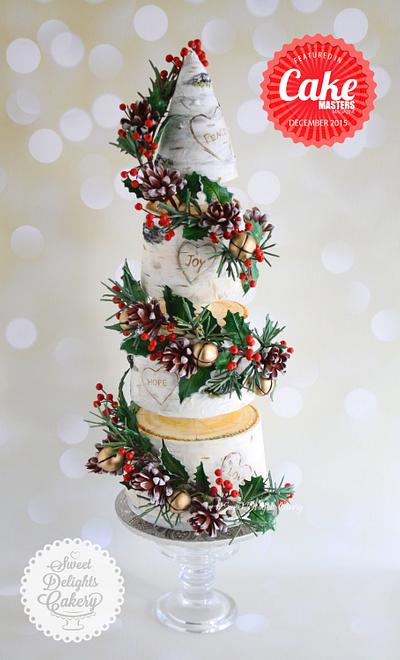 Rustic Holiday Topiary Cake - Cake by Sweet Delights Cakery