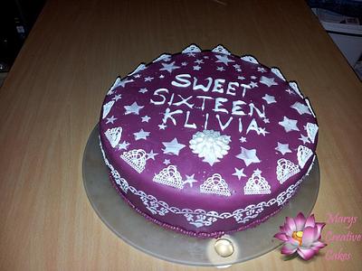 Sweet Sixteen Birthday Cake - Cake by Mary Yogeswaran