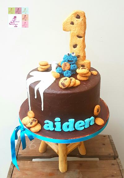 Baby mini cookiemonster - Cake by Judith-JEtaarten