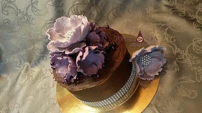 Ganache - flowers - Cake by Tortolandia