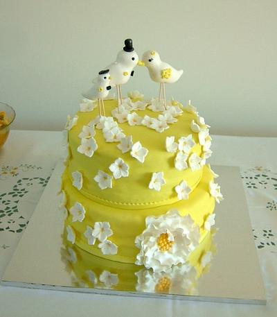 yelow weding cake - Cake by DELICIADELAS