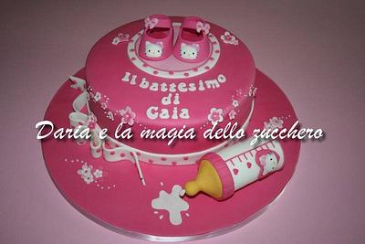 Hello Kitty baptism cake - Cake by Daria Albanese