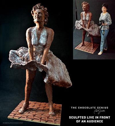 Marilyn Life-Size in Modeling Chocolate - Cake by Paul Joachim