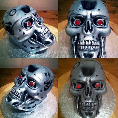 Terminator skull cake - Cake by EyeSeaDoughNuts