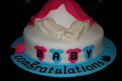 babyshower cake - Cake by Pams party cakes