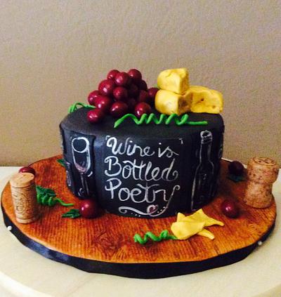Wine cake - Cake by DulcesSuenosConil