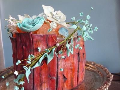 AGED painted wood  - Cake by gail