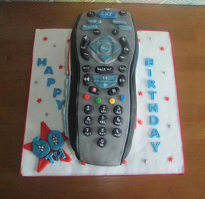 TV remote control 60th cake  - Cake by Truly Scrumptious Cakes by Christine 