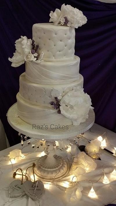 Elegant Ivory Wedding Cake - Cake by RazsCakes